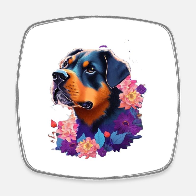 Rottweiler - Square fridge magnet - white