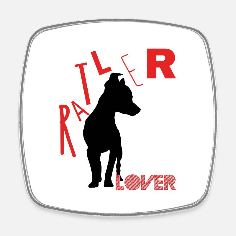 Ratler lover - Square fridge magnet - white