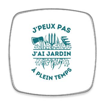 Jardin - Magnet carré - blanc - Devant