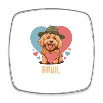 Goldendoodle Dad Cute Dog Mom Doodle Mama Dog - Viereckiger Kühlschrankmagnet - Weiß - Vorne