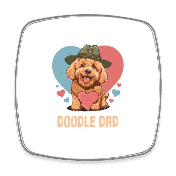 Doodle Dad Goldendoodle Cute Dog Dad Dog Lover - Square fridge magnet - white - Front