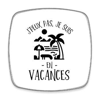 C est l été ce sont les vacances - Magnet carré - blanc - Devant