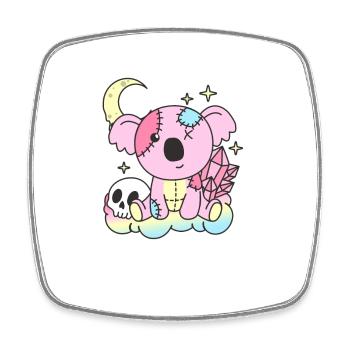 Kawaii Gothic Koala Pastel Gothic Goth - Square fridge magnet - white - Front