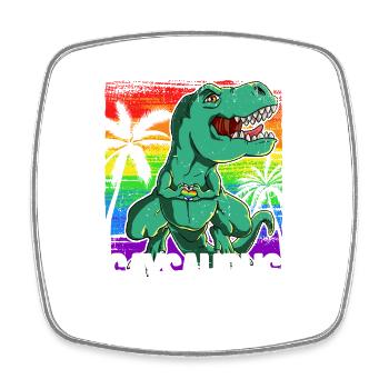 Fierté LGBTQ Gaysaurus Costume Mois de la fierté - Magnet carré - blanc - Devant