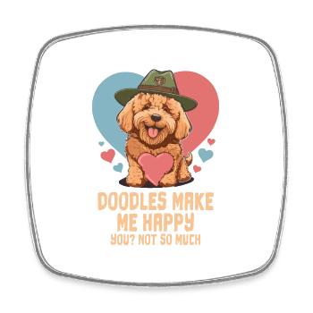 Funny Goldendoodle Dad Cute Dog Lover Dog Mom Dog - Square fridge magnet - white - Front