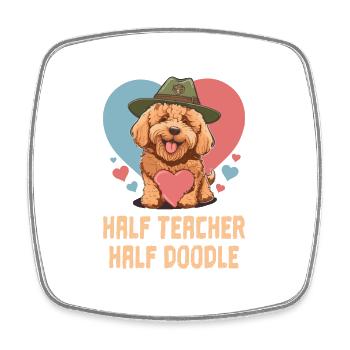 Goldendoodle Vibes Cute Dog Mom Golden Doodle Dog - Square fridge magnet - white - Front