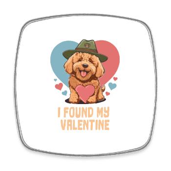 Funny Goldendoodle Dog Dad Doodle Mom Cute Dog - Square fridge magnet - white - Front