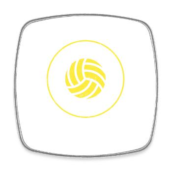 Les cheveux de water-polo n’ont pas d’importance Passe-temps sportif amusant - Magnet carré - blanc - Devant