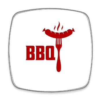 It's BBQ Time Grilling Barbecue Smoker - Viereckiger Kühlschrankmagnet - Weiß - Vorne