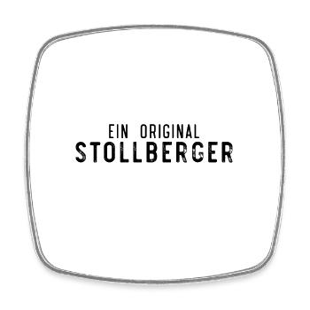 Ein Original Stollberger - Viereckiger Kühlschrankmagnet - Weiß - Vorne