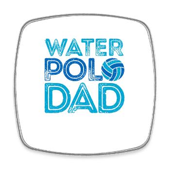 Wasserball Papa Vatertag Sport Fan Spieler Trainer - Viereckiger Kühlschrankmagnet - Weiß - Vorne
