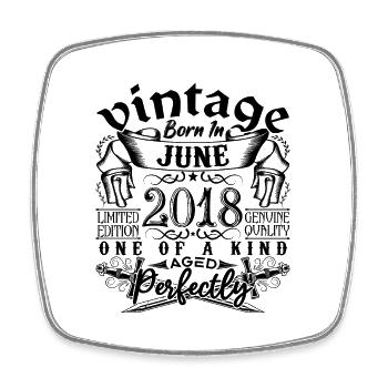 Geburtstag 2018 Juni 2018! geboren im Juni 2018 - Viereckiger Kühlschrankmagnet - Weiß - Vorne