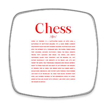 Chess Definition - Square fridge magnet - white - Front