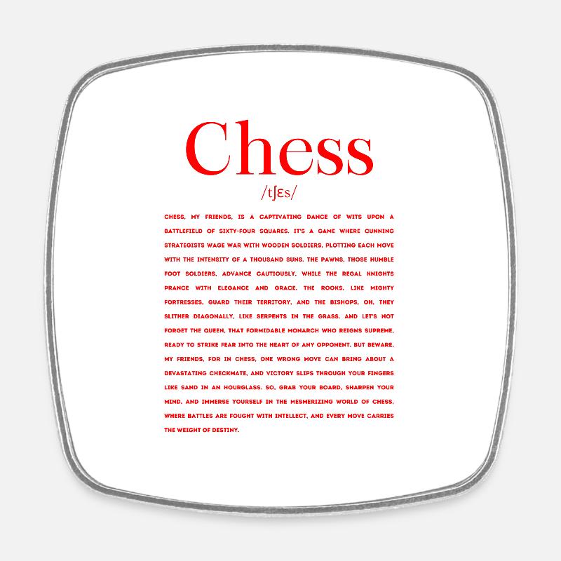 Définition des échecs - Magnet carré - blanc