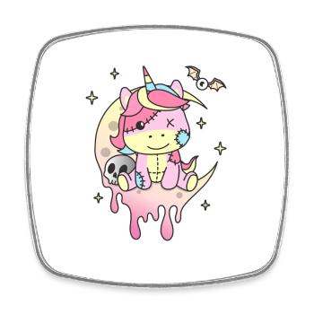 Kawaii Gothic Unicorn Pastel Gothic Goth - Square fridge magnet - white - Front