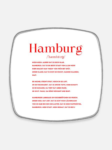 Hamburg Definition - Viereckiger Kühlschrankmagnet - Weiß