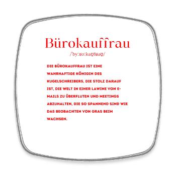 Bürokauffrau Definition - Viereckiger Kühlschrankmagnet - Weiß - Vorne