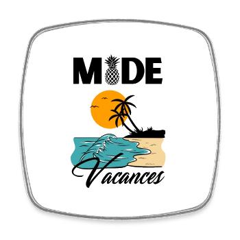 Vacances d été - Magnet carré - blanc - Devant