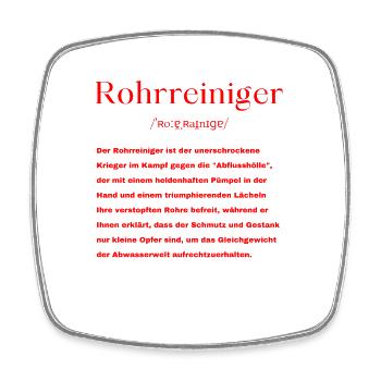 Rohrreiniger Definition - Viereckiger Kühlschrankmagnet - Weiß - Vorne