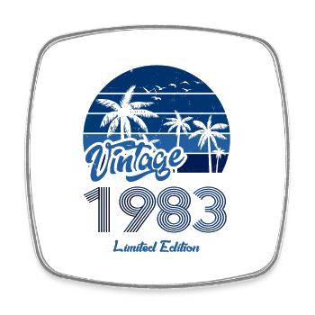 Vintage Year 1983 Limited Edition Blue - Square fridge magnet - white - Front