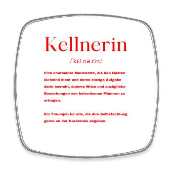 Kellnerin Definition - Viereckiger Kühlschrankmagnet - Weiß - Vorne
