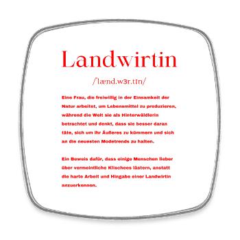 Landwirtin Definition - Viereckiger Kühlschrankmagnet - Weiß - Vorne