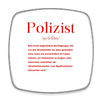 Polizist Definition - Viereckiger Kühlschrankmagnet - Weiß - Vorne
