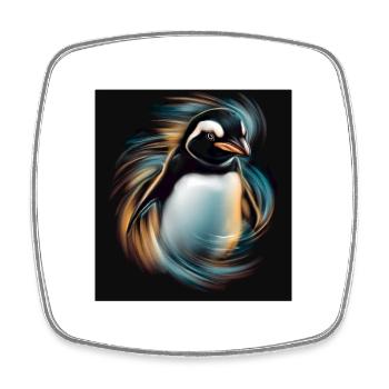 PINGOUIN - Magnet carré - blanc - Devant