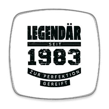 Legendär Seit 1983 Geburtstag 40Jahre Sprüche - Viereckiger Kühlschrankmagnet - Weiß - Vorne