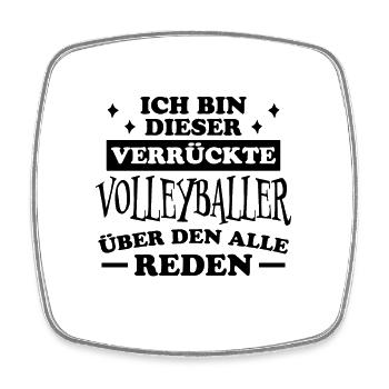 Volleyball Lustige Spruch Beachvolleyball Geschenk - Viereckiger Kühlschrankmagnet - Weiß - Vorne