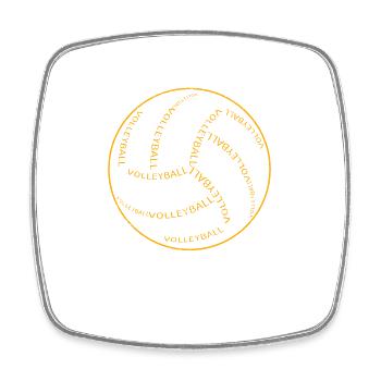 Cute Volleyball Design Silhouette Team Sports - Square fridge magnet - white - Front