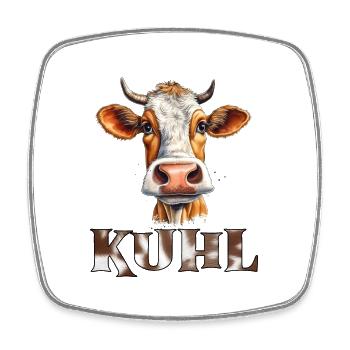 Lustiges Kuh, Spruch Kuhl, Bauern Land - Viereckiger Kühlschrankmagnet - Weiß - Vorne