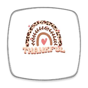 Gratitude Thanksgiving Teacher Fall Season - Square fridge magnet - white - Front