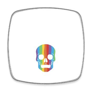 Is It Gay Here Proud LGBTQ Ally Rainbow Gay Pride - Square fridge magnet - white - Front