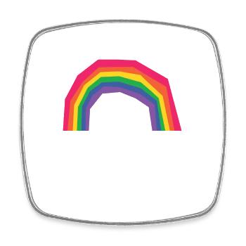 LGBTQ Proud Ally Trans Gay Pride Is It Gay Here - Square fridge magnet - white - Front