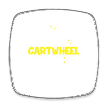 Wagon Wheel Girl Gymnastics Gift Wagon Wheels - Square fridge magnet - white - Front