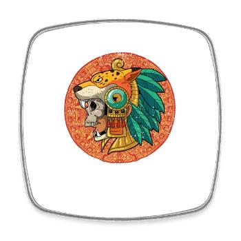 Guerrier aztèque mexicain Aztèques - Magnet carré - blanc - Devant