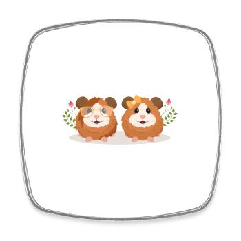 Guinea Pig Gift Pet Guinea Pig - Square fridge magnet - white - Front