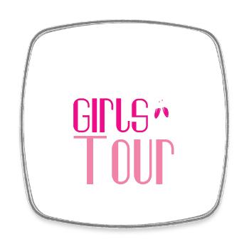 Cancun Girls Tour - Magnet carré - blanc - Devant