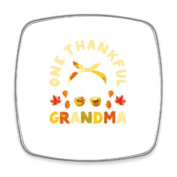 A grateful grandma's Thanksgiving Day Fall Season - Square fridge magnet - white - Front