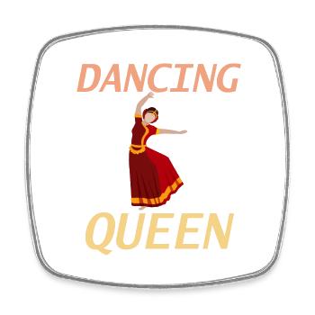 Dancing Dance Music - Square fridge magnet - white - Front