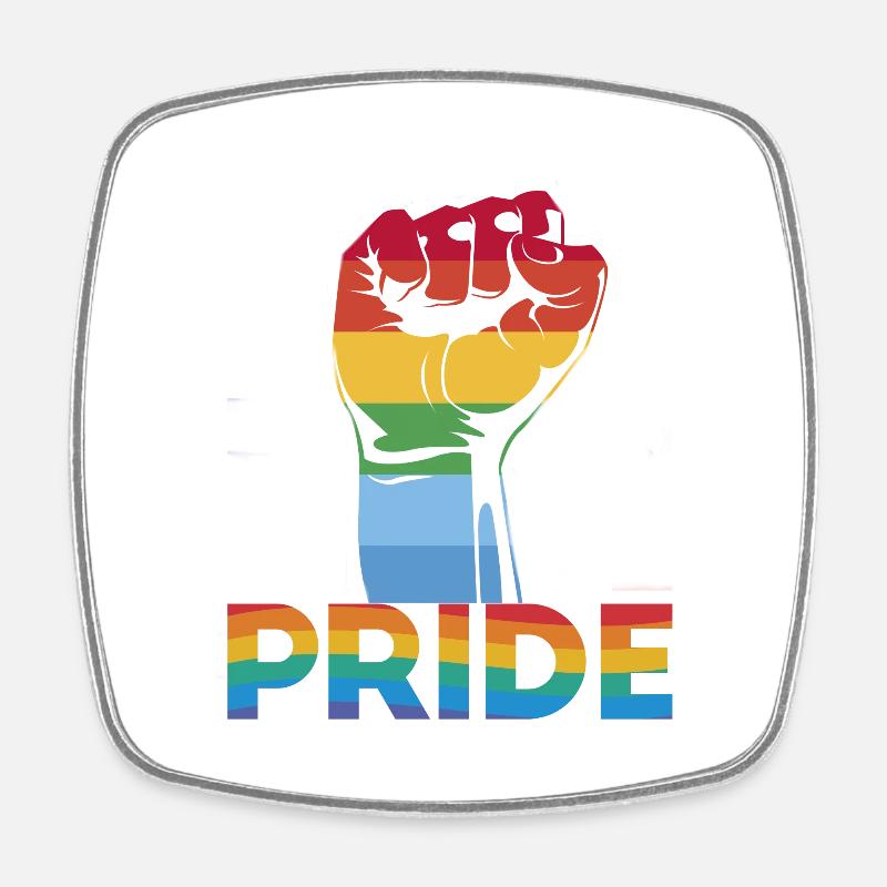 Pride - Square fridge magnet - white