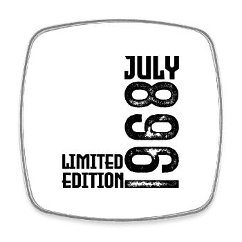Geschenk Juli 1968. Geburtstag Juli 1968. - Viereckiger Kühlschrankmagnet - Weiß - Vorne