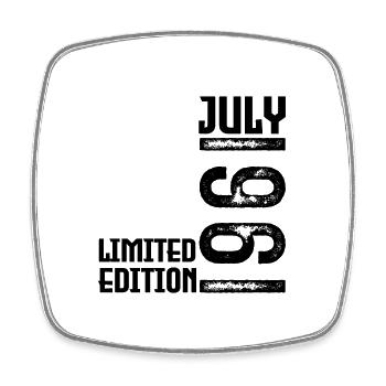 Gift July 1961. Birthday July 1961. - Square fridge magnet - white - Front