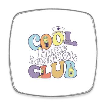 Cool Nurse Anesthetists Club Anesthesiologist - Viereckiger Kühlschrankmagnet - Weiß - Vorne