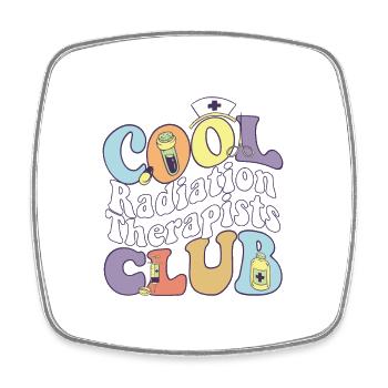 Cool Radiation Therapists Club Rad Tech Squad - Square fridge magnet - white - Front