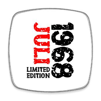 1968 Juli Limited Edition Geburtstag Geschenk - Viereckiger Kühlschrankmagnet - Weiß - Vorne
