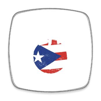 Proud Puerto Rican Puerto Rico Flag Wepa Latino - Viereckiger Kühlschrankmagnet - Weiß - Vorne