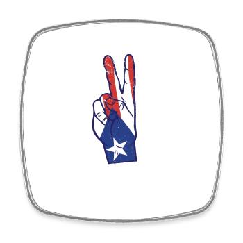 Proud Puerto Rican Latino Pride Latina Wepa - Viereckiger Kühlschrankmagnet - Weiß - Vorne
