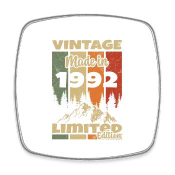 1992 Vintage Born In 1992 Birthday Gift - Square fridge magnet - white - Front